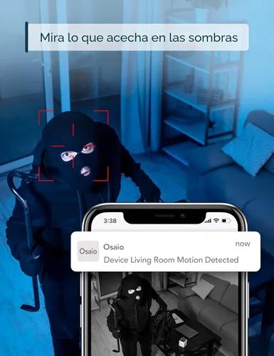 Miniatura 6 de GNCC Cámara de seguridad para interiores 2K, 2 paquetes de cámaras para cámaras Wi-Fi de seguridad para el hogar, detección de movimiento/sonido