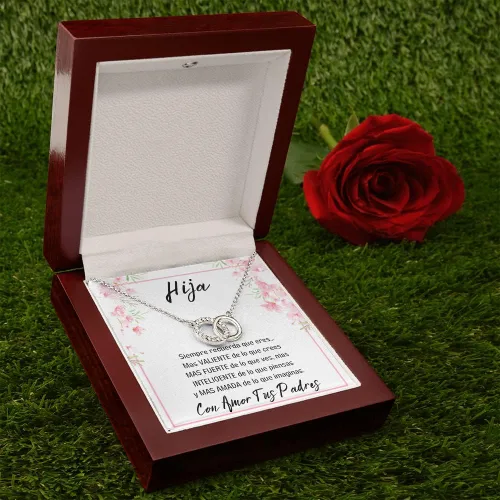 Miniatura 7 de Leos Print Shop Regalo de Mamá y Papá Para Hija Joya Con Mensaje Idea De Regalo De Graduación o Cumpleanos Regalo para hija hijastra Collar con dije