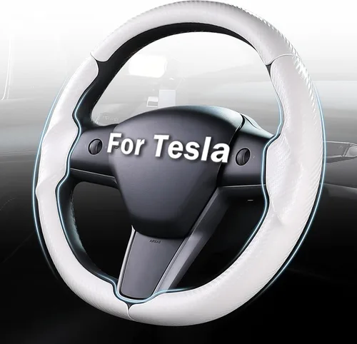 Miniatura 19 de Cubierta de volante para Tesla Model 3 Highland (2024-Presente) / Model Y Juniper (2025-Presente), antideslizante, agarre cómodo, transpirable