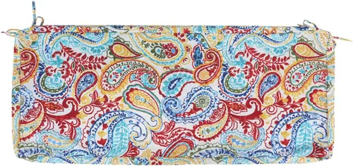 FUNHOME Funda de cojín de banco para exteriores de 48 x 18 x 3 pulgadas, resistente al agua con cremallera y lazos, funda resistente a la Phoenix