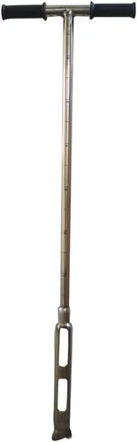 INTBUYING Sonda de prueba de suelo de 40 pulgadas con eyector de muestra de 11.8 pulgadas y pedal de pie y mango de goma de 2 pulgadas de diámetro