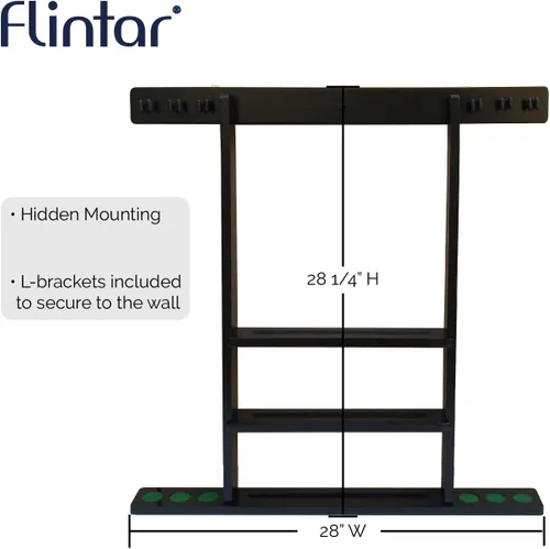 Miniatura 2 de Soporte para tacos de pared, soporte para taco de billar, calidad premium, fabricado en TAIWÁN, madera dura maciza, solo soporte para tacos
