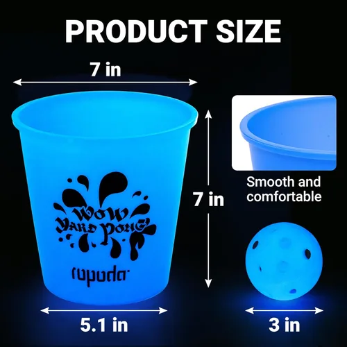 Miniatura 6 de ropoda Juego de pong gigante para patio, juegos de patio con cubos y bolas duraderos, juego al aire libre con bolsa de transporte para la playa