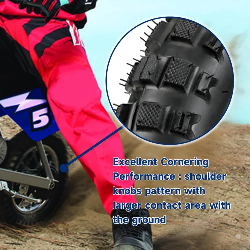 Miniatura 7 de FVRITO Reemplazo del conjunto de rueda trasera para Razor MX500 MX650 SX500 Mini Dirt Rocket Bike 2.50-10 2.50x10 Tubo de neumático Llanta de cadena