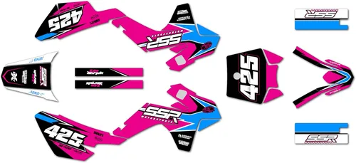 Miniatura 5 de Kit de gráficos para SSR SR70, SR110 y SR125 (2021+) serie Screech Blue 9 mil - Easy Go - Adhesivo para motocicleta Dirt Pit Bike Motocicleta