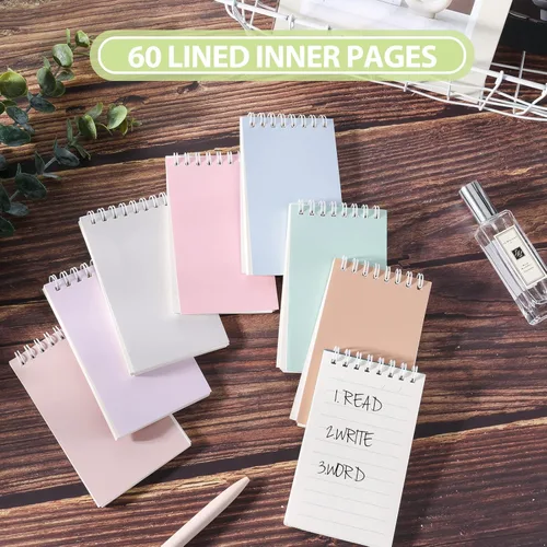 Miniatura 2 de Ddaowanx Cuadernos pequeños, bloc de notas en espiral de bolsillo de 3 x 5 pulgadas con páginas a rayas, el pequeño cuaderno perfecto para Lindos
