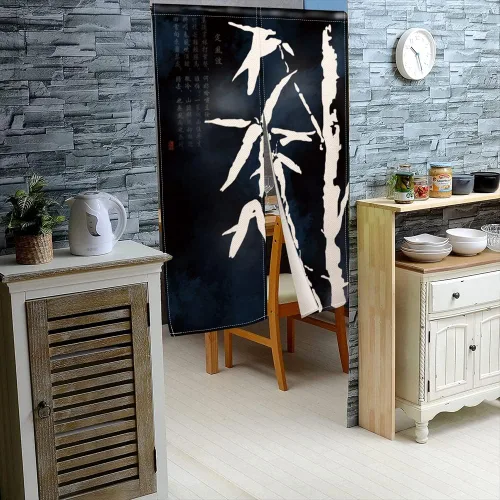 Miniatura 4 de Leowefowa Noren - Cortina japonesa para puerta, cortina de puerta de estilo japonés, tapiz de puerta para cocina, decoración del hogar, 33.5