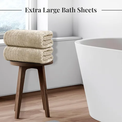 Miniatura 4 de Tens Towels - Paquete de 2 sábanas de baño extra grandes de 35 x 70 pulgadas, 100% algodón, más grandes y más ligeras, secan más rápido, súper