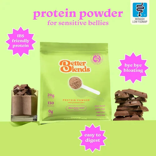 Miniatura 2 de Proteína en polvo amigable con el intestino para estómagos sensibles, bajo FODMAP, 0.71 onzas de proteína vegana de guisantes y arroz con fibra