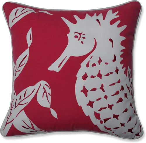 Miniatura 8 de Pillow Perfect Almohada Calvin The Crab para exteriores/interiores, 16.5 x 16.5 pulgadas, naranja