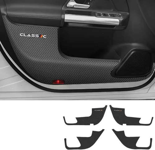 Miniatura 8 de KUNGKIC Para Benz GLA 2016-2019 - Almohadilla antipatadas para puerta de automóvil, calcomanías protectoras para interiores, accesorios de imitación