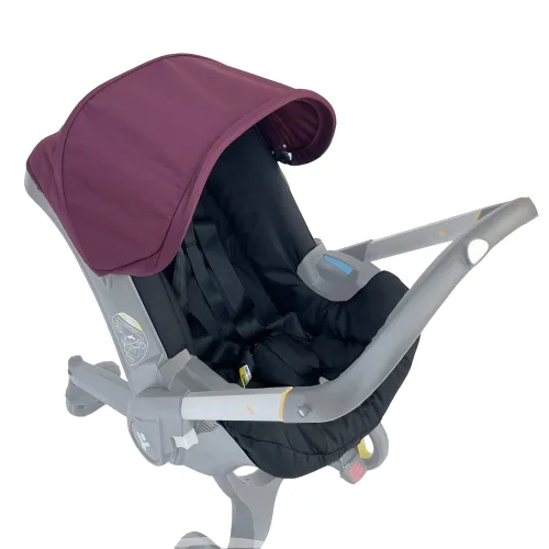 Miniatura 12 de Kits de cambio de cojín de asiento, ropa, sombrilla, toldo para cochecito compatible con asiento de automóvil y cochecito Doona (negro)
