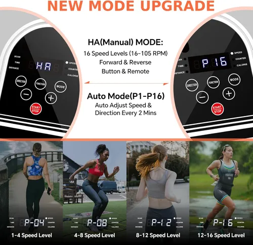 Miniatura 6 de Under Desk Elliptical Machine, Electric Exerciser Pro with 16 Adjustable Speed, Quiet and Fully Assembled with Remote Control & Non-Slip Foot Straps