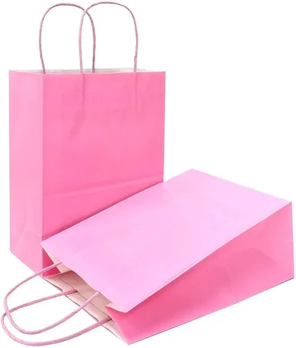 Miniatura 19 de AZOWA Bolsas de regalo mini de papel kraft con asas (Azul claro, 4x2.4x6, 25 piezas)