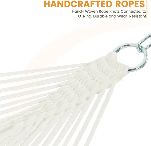Miniatura 5 de Lazy Daze Hammocks Hamaca de tela acolchada de 12 pies con almohada suave, hamaca doble para 2 personas con barra separadora para patio exterior