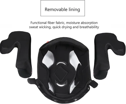 Miniatura 3 de Casco modular de motocicleta de cara completa, casco abierto con doble visera extraíble forro para adultos, hombres y mujeres, motocross Cruiser