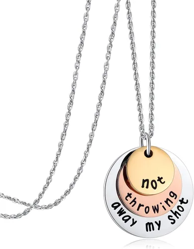 Ukodnus Not Throwing Away My Shot - Collar de tres capas para adolescentes y niñas regalos de Hamilton joyería inspirada en música Broadway collar