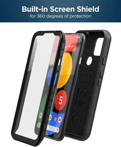 Miniatura 4 de ENCASED RebelShield - Funda para Pixel 5 con protector de pantalla, funda protectora de cuerpo completo resistente con protector de pantalla