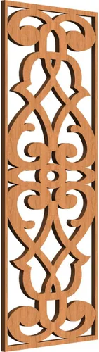 Miniatura 141 de 9 3/8"W x 24 3/8"H x 1/4"T Bellaire Decorativos Paneles de pared de madera calado, abedul