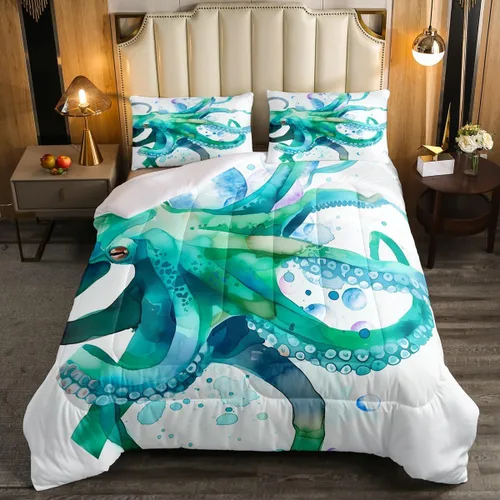 Miniatura 36 de Erosebridal Juego de ropa de cama de calavera de vaca bohemia tamaño individual para vaquero occidental, diseño de cactus y esqueletos negros, juego