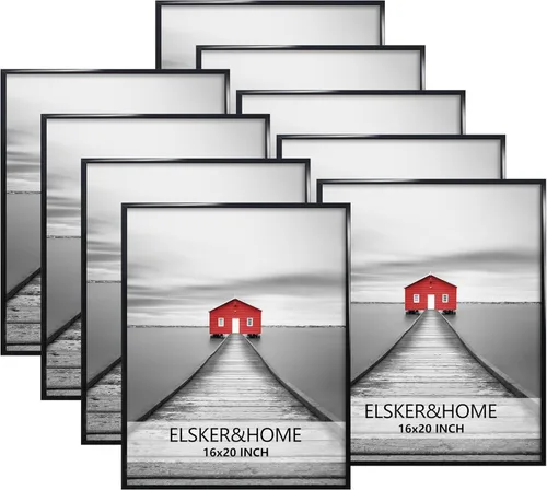 Miniatura 31 de ELSKER&HOME 18x24 Marco para Póster 3 Pack, Marco Plateado para Montaje Horizontal o Vertical en la Pared, Resistente y a Prueba de Arañazos