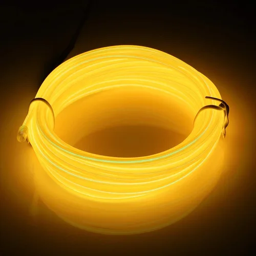 Miniatura 17 de JIGUOOR - Tira de luces de neón brillantes con cable EL y paquete de baterías, de 9.8 pies, 360 ° de iluminación, para bricolaje, festivales, Azul