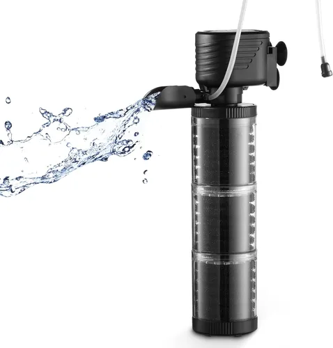 Miniatura 10 de XpertMatic - Filtro de acuario de 45 W, filtro sumergible para tanque de peces bomba de agua para tanques de peces de hasta 220 galones, filtro