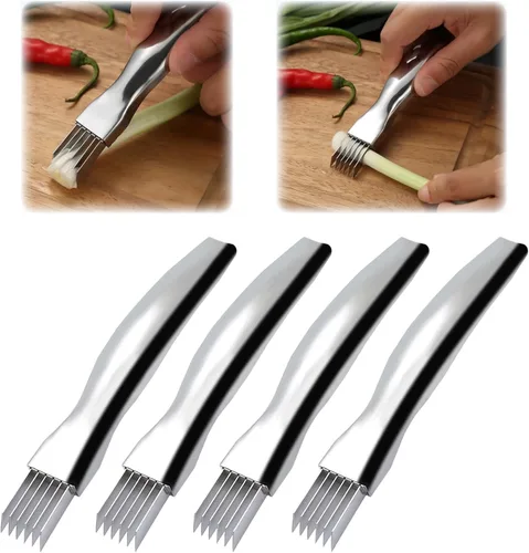 Miniatura 9 de Shred Silk The Knife, 2026 Nuevo cuchillo multifuncional de acero inoxidable picado de cebolla verde, herramienta de rebanar de cocina para 3