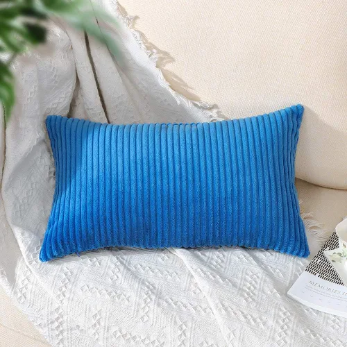 Miniatura 229 de Artscope Fundas de Almohada de Pana a Rayas Acogedoras Súper Suaves Decorativas Cuadradas Fundas de Cojín para Sofá Sillón Dormitorio Decoración