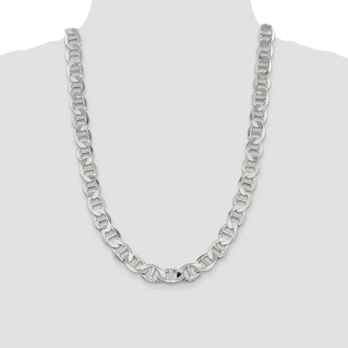 Miniatura 3 de IceCarats 925 Sterling Silver 12.3mm Anchor Mariner Link Chain Necklace