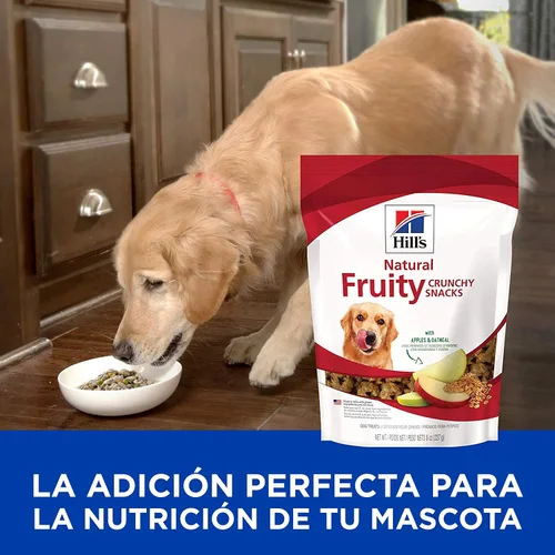 Miniatura 2 de Hill's Aperitivos crujientes naturales y frutales, todas las etapas de la vida, gran sabor, golosinas para perros, manzanas y avena, bolsa de 8 onzas