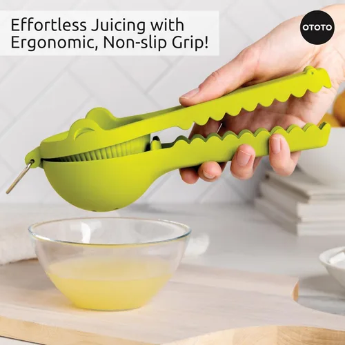 Miniatura 5 de OTOTO Lemongator Exprimidor de Limón Manual - Exprimidor de Limón Fácil de Sostener Manual para Limón, Lima, Naranjas - Libre de BPA, Apto