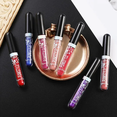 Miniatura 7 de Juego de 12 lápices labiales líquidos mate, maquillaje de labios, brillo de labios brillante con diamantes, 24 horas, de larga duración