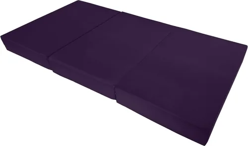 Miniatura 24 de D&D Futon Furniture - Cama de espuma triple plegable, colchón otomano plegable (negro, tamaño individual (6 x 39 x 75)