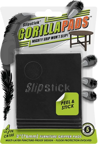 Miniatura 19 de Slipstick GorillaPads - Almohadillas antideslizantes para muebles/pies agarradores, protectores de piso de goma autoadhesivos (juego de 16 unidades)