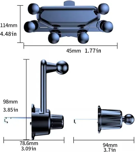 Miniatura 8 de for Chevy GMC Sierra 2019 2020 2021 2022 2023 2024 Car Mobile Phone Holder, Easy Clamp Cellphone Holder Phone Holder for Cars Rock Solid Car
