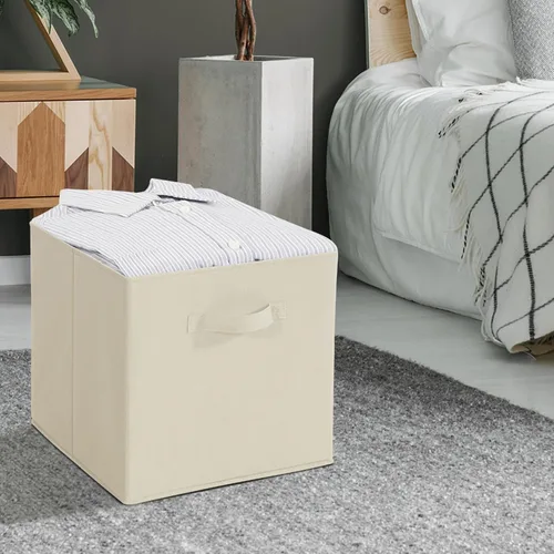 Miniatura 6 de Contenedores de almacenamiento de tela de 11 pulgadas, cubos de almacenamiento plegables, organizador de cubos resistentes para el hogar, oficina