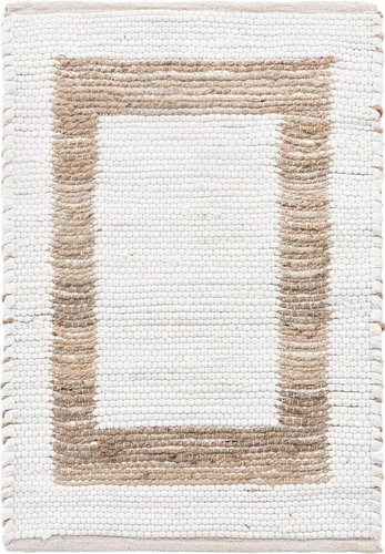 Miniatura 10 de Unique Loom Chindi - Alfombra rectangular de yute (2 x 3 pies 1 pulgada, rectangular, blanco y natural/natural)