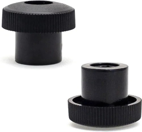 Miniatura 2 de POWERTEC Paquete de 10 Perillas Redondas de 1/4"-20, Perillas de Sujeción Roscadas para Riel en T y Accesorios de Sierra de Mesa, Tablero Guía