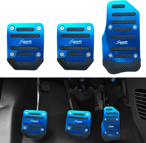 Pack-3 Juego de almohadillas antideslizantes para pedal de automóvil, fundas para pedal de acelerador, protectores de pedal de freno de automóvil,