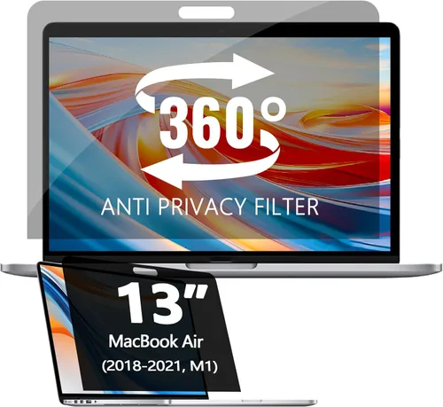 Miniatura 27 de Paquete de 2 pantallas magnéticas colgantes de privacidad para computadora de 27 pulgadas para monitor de pantalla ancha de 16:9, pantalla