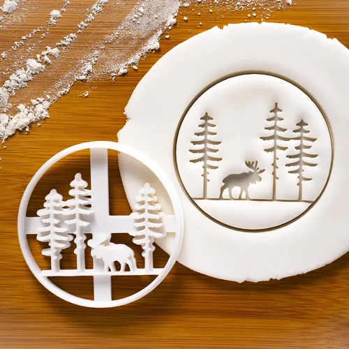 Miniatura 3 de Juego de 2 cortadores de galletas Forest Animal (Diseños: Alce y Oso), 2 piezas - Bakerlogy