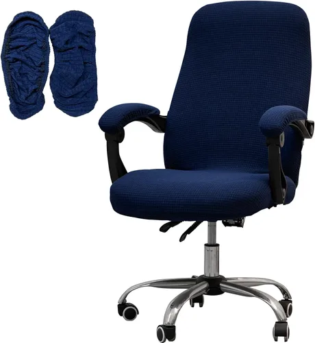 Miniatura 33 de Melaluxe Funda para silla de oficina con fundas para reposabrazos, funda elástica universal para silla de escritorio, fundas para silla