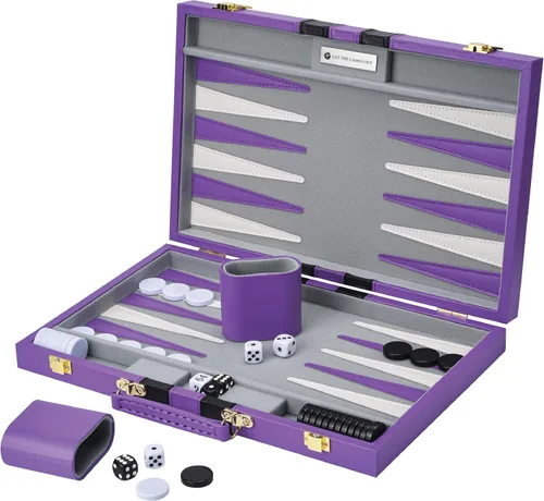 Miniatura 10 de Get The Games Out Juego de Backgammon, Estuche de Juego de Mesa Clásico, 2 Jugadores, Incluye Guía de Estrategia y Consejos, Perfecto para Fiestas