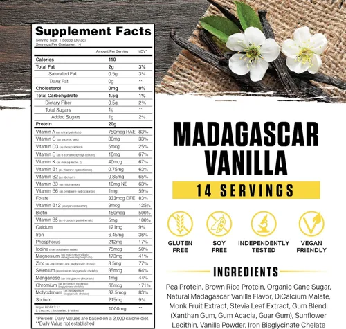 Miniatura 3 de Ambrosia Planta - Proteína prémium a base de plantas Apto para veganos y keto Sabores gourmet sin hinchazón ni malestar estomacal Sin gluten