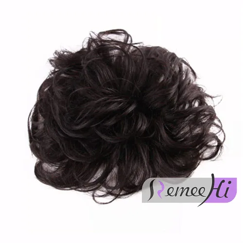 Miniatura 2 de RemeeHi Toppers de cabello humano corto, rizado, ondulado, 4.7 x 4.7 pulgadas, sin costuras, esponjoso, repuesto para cubrir el cabello blanco