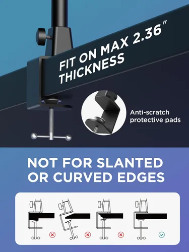 Miniatura 7 de InnoGear Brazo de Micrófono con Boom, Soporte de Micrófono con Canales de Gestión de Cables y Elevador de Altura para Blue Yeti FIFINE AM8 K669B