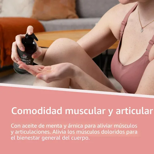 Miniatura 4 de Aceite de masaje para dolores musculares de árnica con colágeno, células madre y mentol, terapia anticelulitis para todo el cuerpo, tratamiento