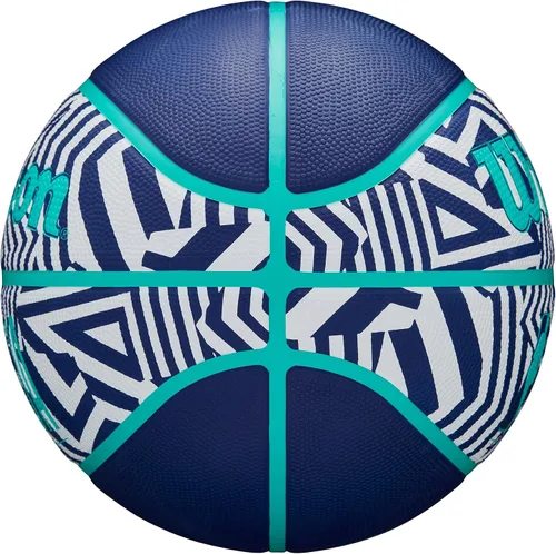 Miniatura 4 de WILSON NBA DRV Plus Dazzle Camo - Baloncesto para exteriores, índigo/verde azulado, tamaño 7-29.5 pulgadas Dazzle Camo Indigo/Verde azulado