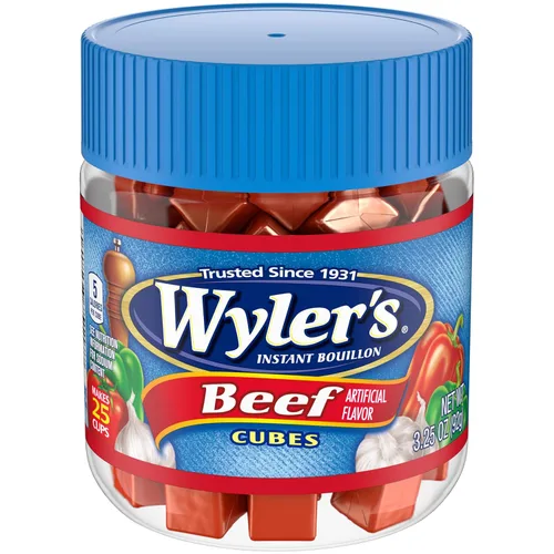 Wyler's Cubos de caldo instantáneo de carne de res (tarro de 3.25 onzas)